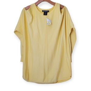 United States Sweaters Coldshoulder Ribbed 3/4 Sleeves and Hemline 🆕️✨️sz LG